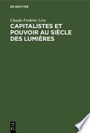 Capitalistes et pouvoir au siècle des lumières