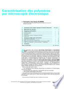 Caracterisation des Polymeres par Microscopie Electronique