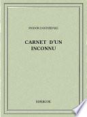 Carnet d'un inconnu
