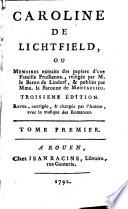 Caroline de Lictfield u Mémoires extraits des papiers d'une famille prussenne...