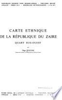 Carte ethnique de la République du Zaïre