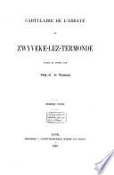Cartulaire de l'abbaye de Zwyveke-lez-Termonde