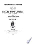 Cartulaire de l'église Saint-Lambert de Liége: No. 1280-1813, 4 jan. 1343-6 avril 1389