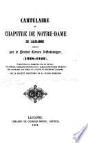 Cartulaire du chapitre de Notre-Dame de Lausanne