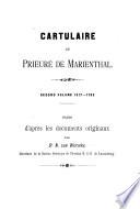 Cartulaire du prieuré de Marienthal ...: v. 1317-1783
