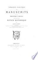 Catalogue analytique des manuscrits de la Bibliothèque d'Abbeville