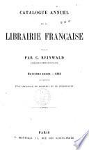 Catalogue annuel de la Librairie Francaise ..