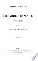 Catalogue annuel de la librairie française