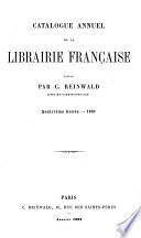 Catalogue annuel de la librairie française pour