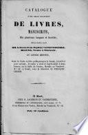 Catalogue d'une belle collection de livres, manuscrits, en plusieurs langues et facultés, délaissés par MM. le Baron Jean-Baptiste van Haveskerke, Meeuws, Vicaire à Vlierzeele, et autres défunts, Dont la vente se fera publiquement le Lundi, 5 Avril et jour suivant ... en la Salle de Ventes, Marché au Vendredi, N° 18, à Gand, sous la direction de Veesaert-Lecler