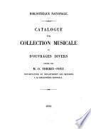 Catalogue d'une collection musicale et d'ouvrages divers légués