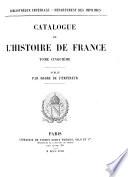 Catalogue de l'histoire de France: Histoire religieuse