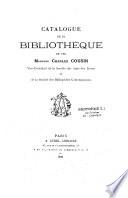 Catalogue de la biblibliothèque de feu M. Ch. Cousin