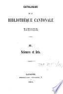 Catalogue de la Bibliothèque cantonale vaudoise