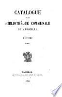 Catalogue de la Bibliothèque communale de Marseille