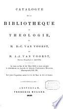 CAtalogue de la bibliothèque de D.C. van Voorst et J.J. van Voorst