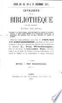 Catalogue de la bibliothèque de feu monsieur Eugène Van Acker...