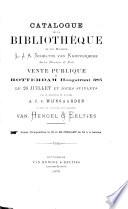 Catalogue de la bibliothèque de feu Monsieur L.J.A. Scheltus van Kampferbeke, Ancien Directeur de Poste