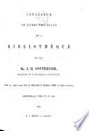 Catalogue de la bibliothèque de J.H. Oosterdijk