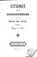 Catalogue de la Bibliothèque de la ville de Lille