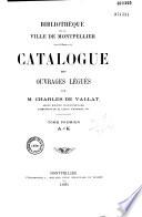 Catalogue de la bibliothèque de la ville de Montpellier