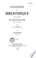 Catalogue de la bibliothèque de la ville de Montpellier