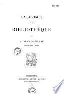 Catalogue de la bibliothèque de M. Jean Bazillac, ancien banquier à Mirande
