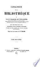 Catalogue de la bibliothèque de m. le cte Charles de L'Escalopier ...