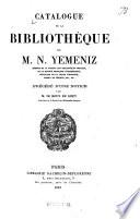 Catalogue de la bibliothèque de M.N. Yemeniz