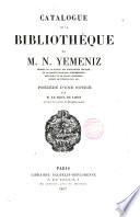 Catalogue de la Bibliothèque de M.N.Yemeniz précédé d ́une notice