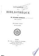 Catalogue de la bibliothèque de m. Ricardo Heredia, comte de Benahavis ...