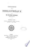 Catalogue de la bibliothèque de M. Ricardo Heredia, comte de Benahavis