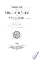 Catalogue de la bibliothèque de m. Ricardo Heredia, comte de Benahavis ...: ptie. Théologie. Jurisprudence. Sciences. Arts divers. Beaux-arts. Livres illustrés