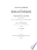 Catalogue de la Bibliothèque du Conservatoire royal de musique de Bruxelles