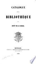 Catalogue de la bibliothèque du dépôt de la guerre