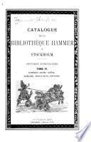 Catalogue de la Bibliothèque Hammer à Stockholm