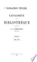 Catalogue de la bibliotheque ...