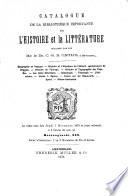 Catalogue de la bibliothèque importante sur l'histoire et la littérature, délaissée par Mr. le Dr. C. G. R. Ontijd, à Brummen