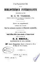 Catalogue de la bibliothèque intéressante délaissée par feu M. G.-W. Vreede, Docteur en droit et Prof. à la Faculté de Jurisprudence à l'Université d'Utrecht