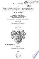 Catalogue de la bibliothèque lyonnaise de M. Coste