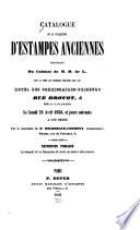 Catalogue de la collection d'estampes anciennes provenant du cabinet de m.H.de L.,
