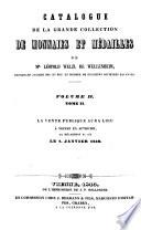 Catalogue de la grande collection de monnaies et de médailles de Mr Léopold Welzl de Wellenheim...