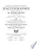 Catalogue de la précieuse collection d'autographes composant le cabinet de M. Alfred Bovet, séries VII, VIII, IX et X