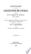 Catalogue de la précieuse collection de livres, délaissée par feu monsieur Ad. Trentesaux...