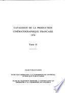 Catalogue de la production cinématographique française