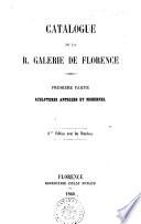 Catalogue de la R. Galerie de Florence