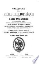 Catalogue de la riche bibliothèque de D. José Maria Ambrade