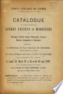 Catalogue de la riche collection de livres anciens et modernes ... constituant la bibliothèque de Deckers