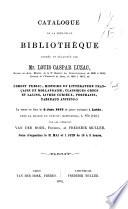 Catalogue de la très-belle bibliothèque formée et délaissée par Mr. Louis Caspar Luzac ... La vente se fera le 3 juin 1872 ... à Leide ... par les libraires Van der Hoek, Frères, et Frederik Muller, etc