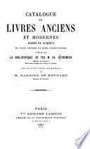 Catalogue de livres anciens et modernes